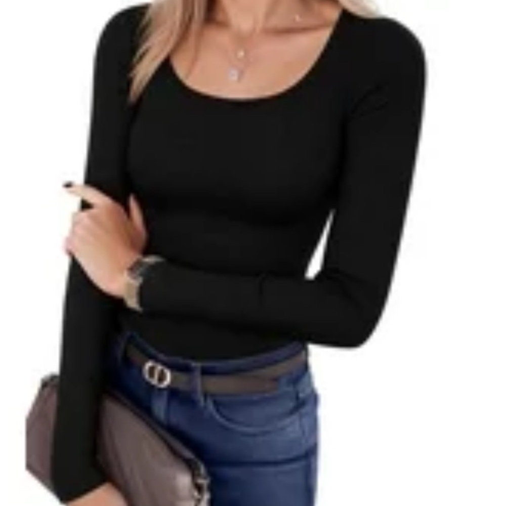 ShopEvelynne Classic Black Long Sleeve Top